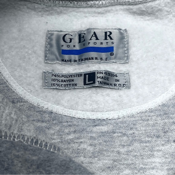 BP Vintage Gear For Sports White and Gray Crewneck Sweater - Picture 5 of 11